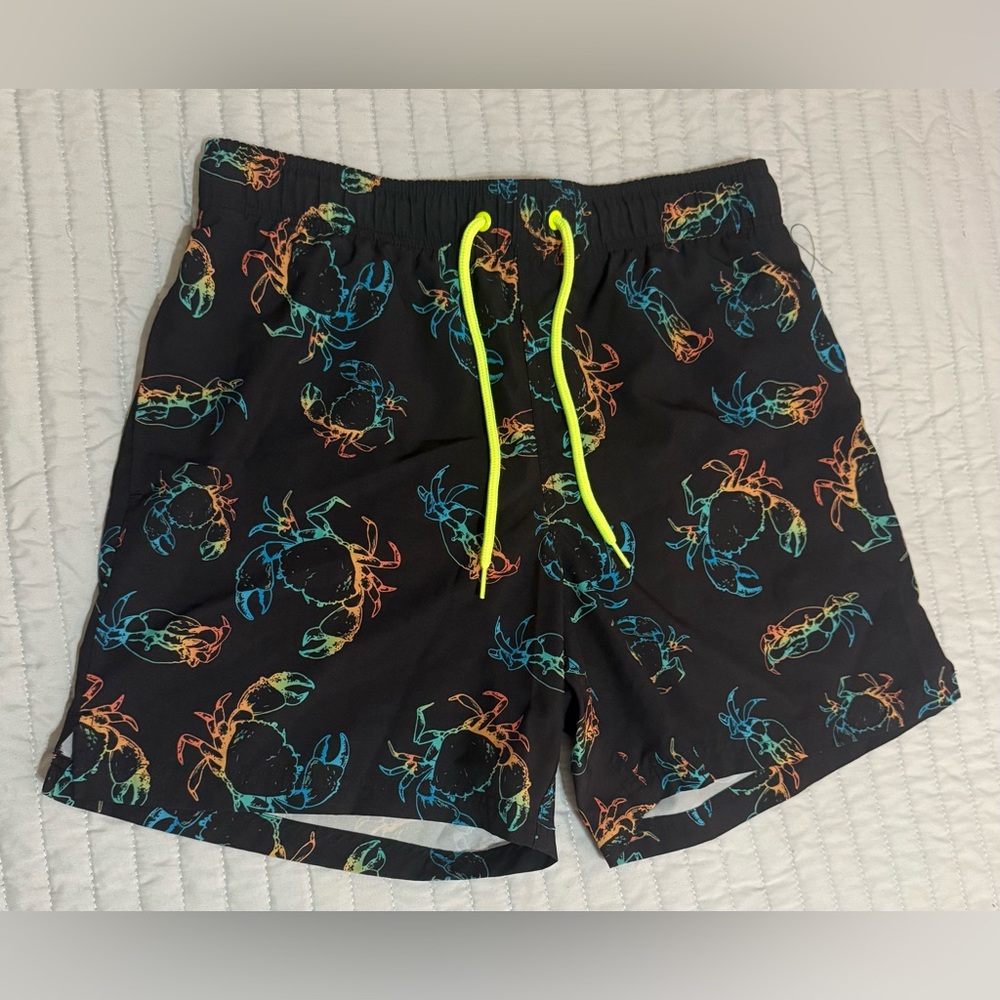 Neon Crab Swim Trunks!